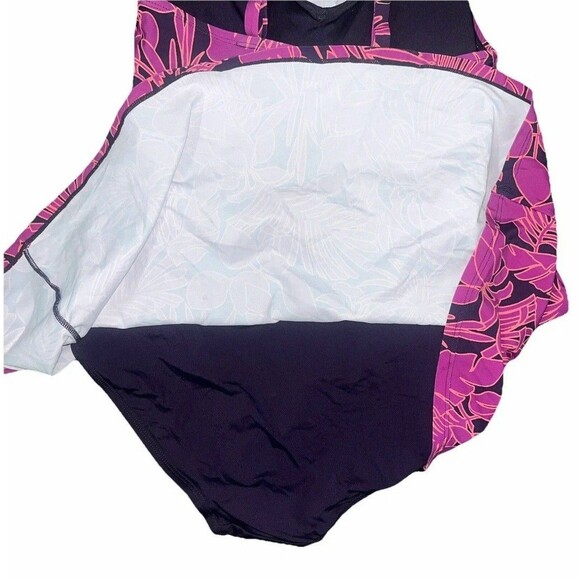 Lands' End Women's Size M Floral Tulip Wrap Swim Dress Convertible Purple NWT - Picture 7 of 8